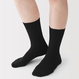婦人　足なり直角　リブ編み靴下（４足組）