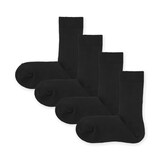 婦人　足なり直角　リブ編み靴下（４足組）