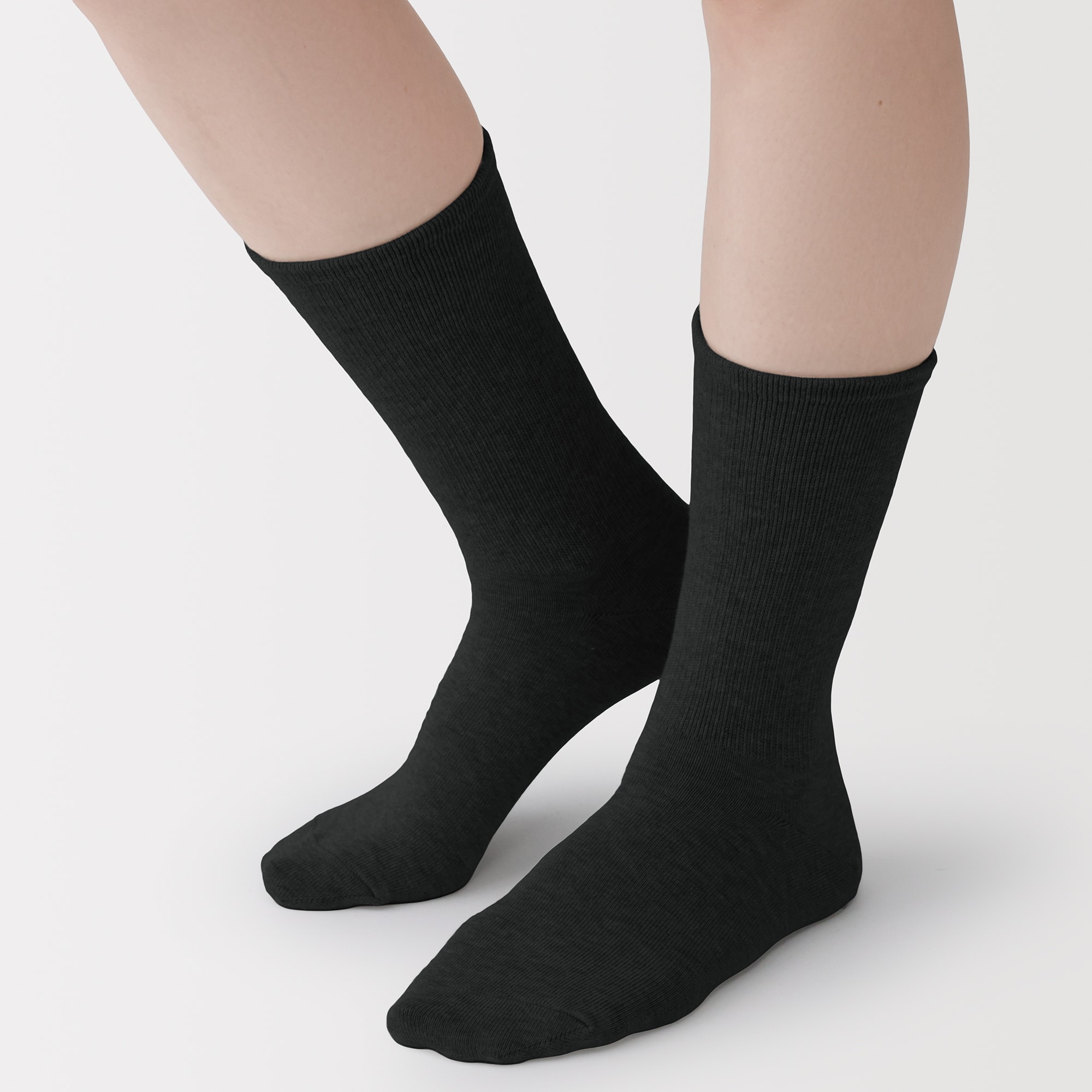 婦人　足なり直角　履き口やわらか　足首に沿う靴下　※再生コットン