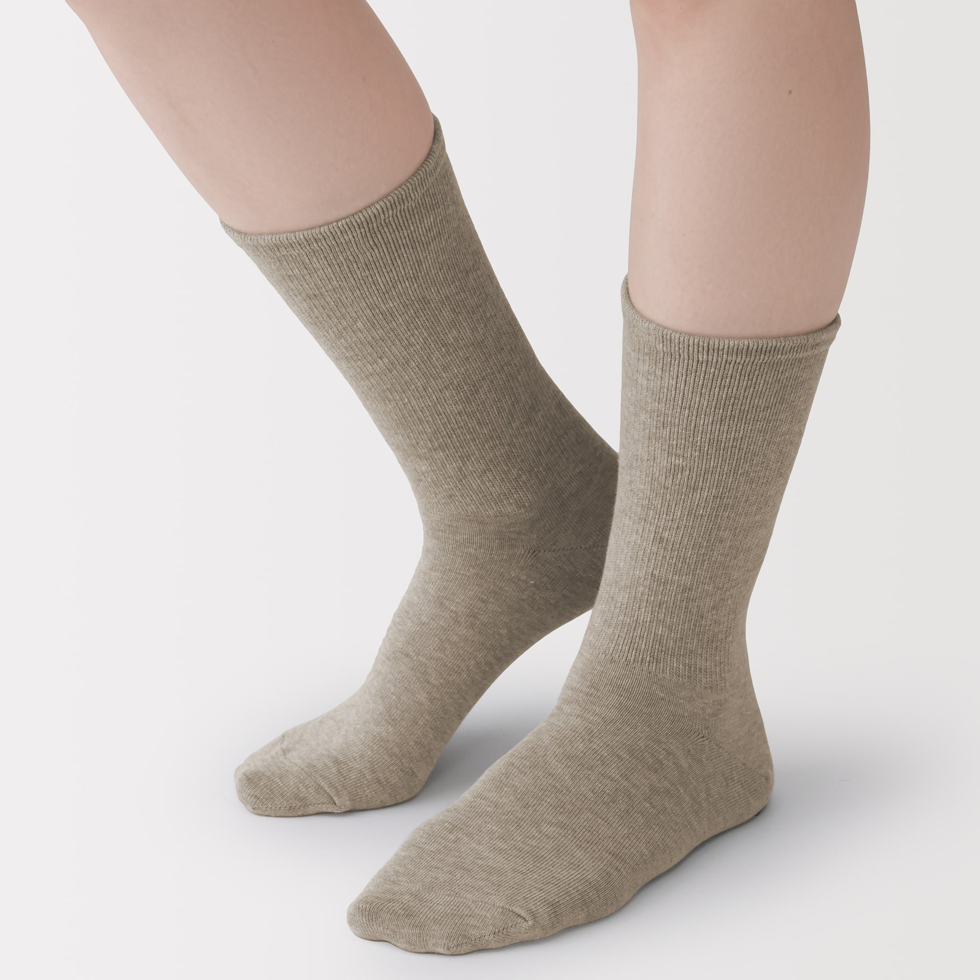 婦人　足なり直角　履き口やわらか　足首に沿う靴下　※再生コットン