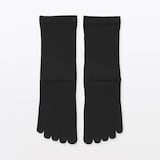 婦人　足なり直角　５本指靴下　※再生コットン