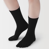 婦人　足なり直角　５本指靴下　※再生コットン