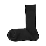 婦人　足なり直角　リブ編み靴下