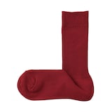 婦人　足なり直角　リブ編み靴下