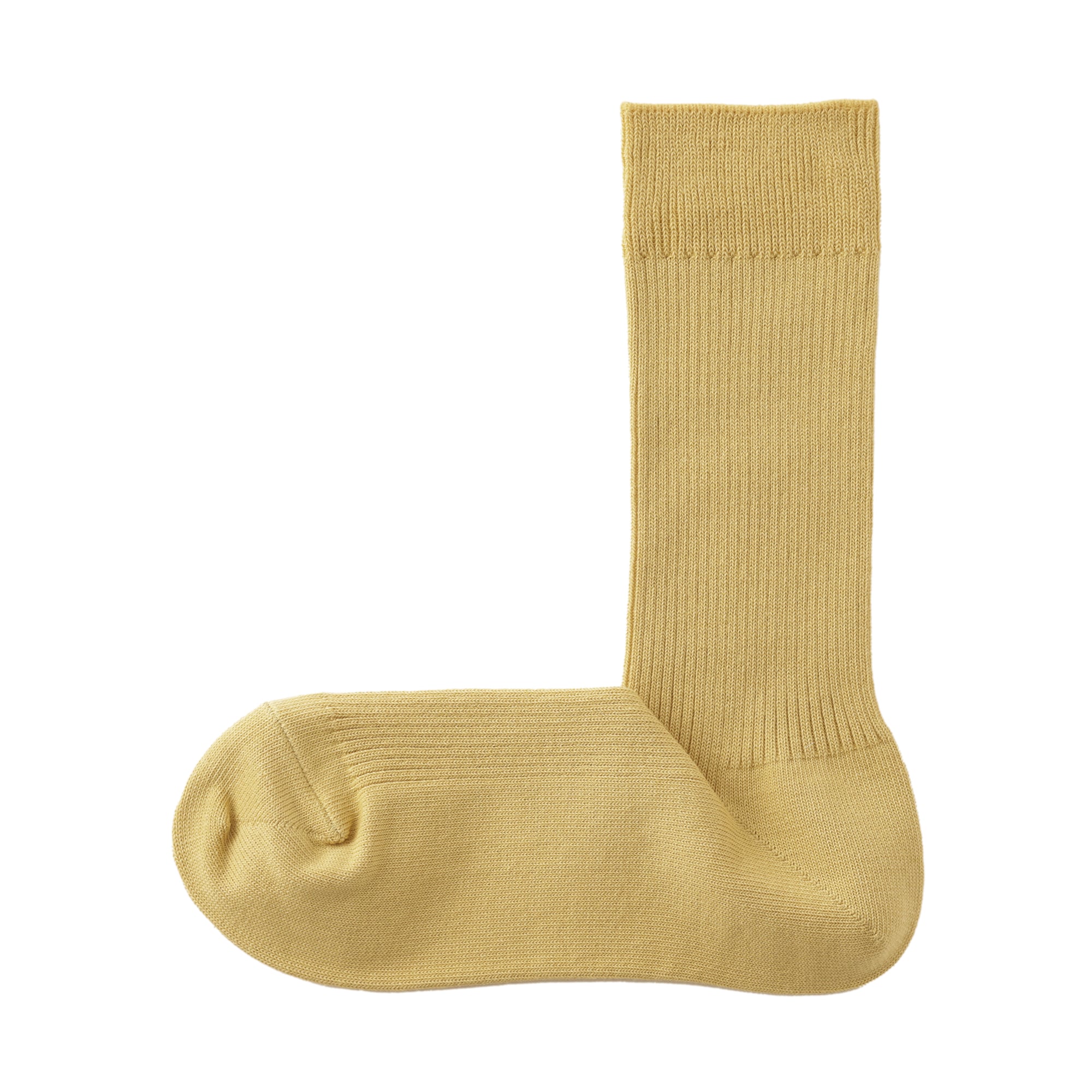 婦人　足なり直角　リブ編み靴下