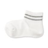 婦人　足なり直角　履き口やわらか　パイル編み　ショート丈靴下（細ライン）