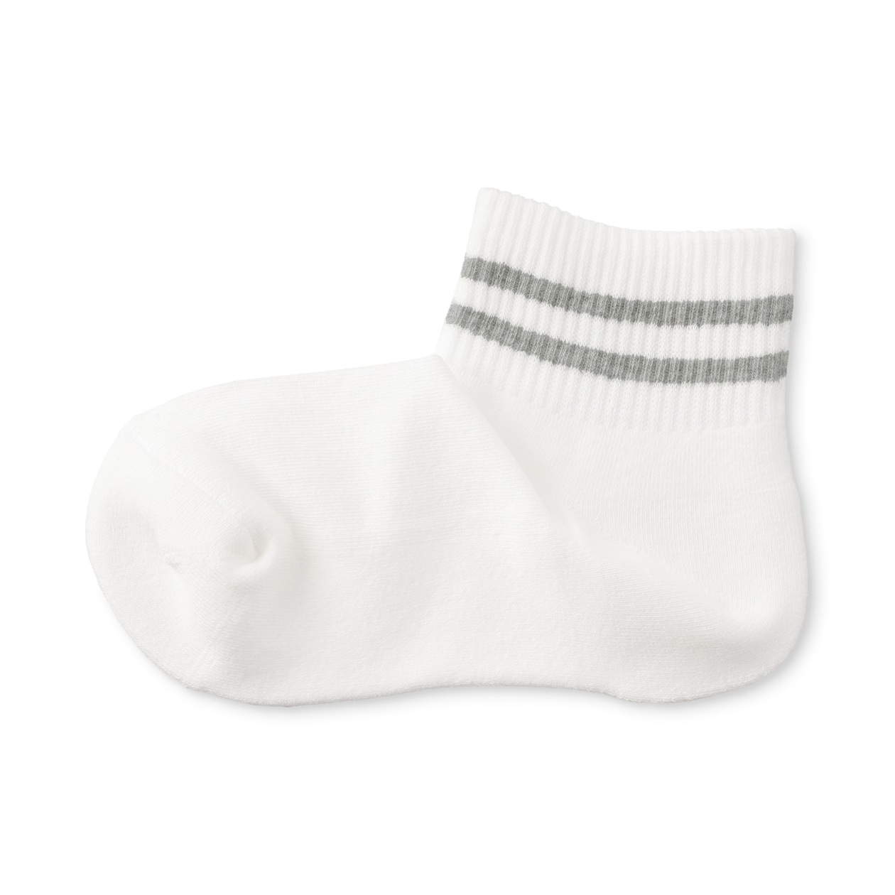 婦人　足なり直角　履き口やわらか　パイル編み　ショート丈靴下（細ライン）