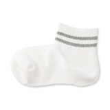 婦人　足なり直角　履き口やわらか　パイル編み　ショート丈靴下（細ライン）