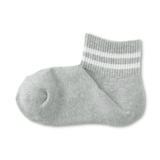 婦人　足なり直角　履き口やわらか　パイル編み　ショート丈靴下（細ライン）