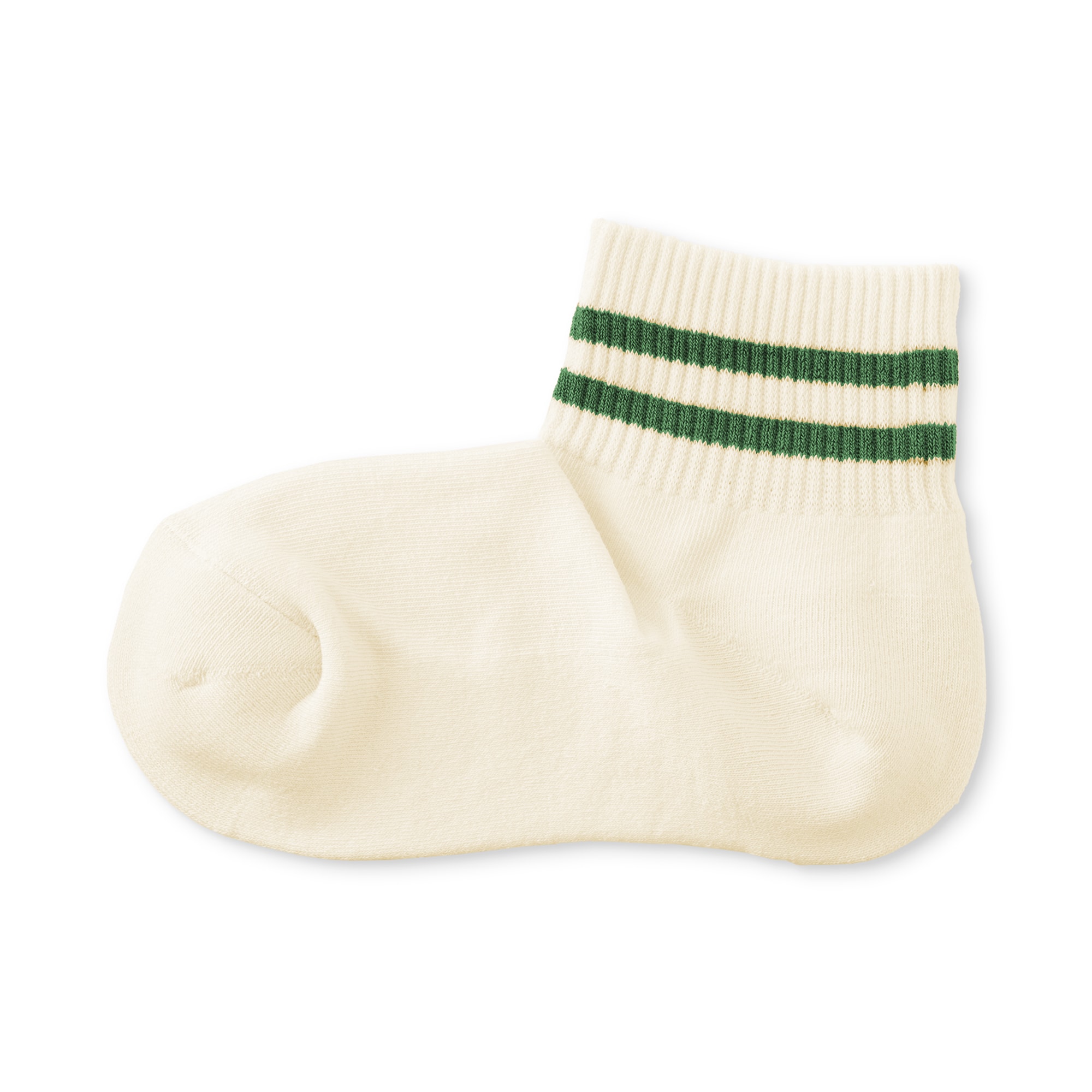 婦人　足なり直角　履き口やわらか　パイル編み　ショート丈靴下（細ライン）