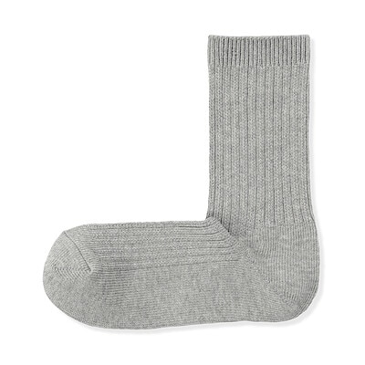 婦人　足なり直角　履き口やわらか　ざっくり透かし編み靴下