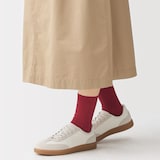 婦人　足なり直角　履き口やわらか　ざっくり透かし編み靴下