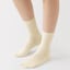 婦人　足なり直角　履き口やわらか　ざっくり透かし編み靴下