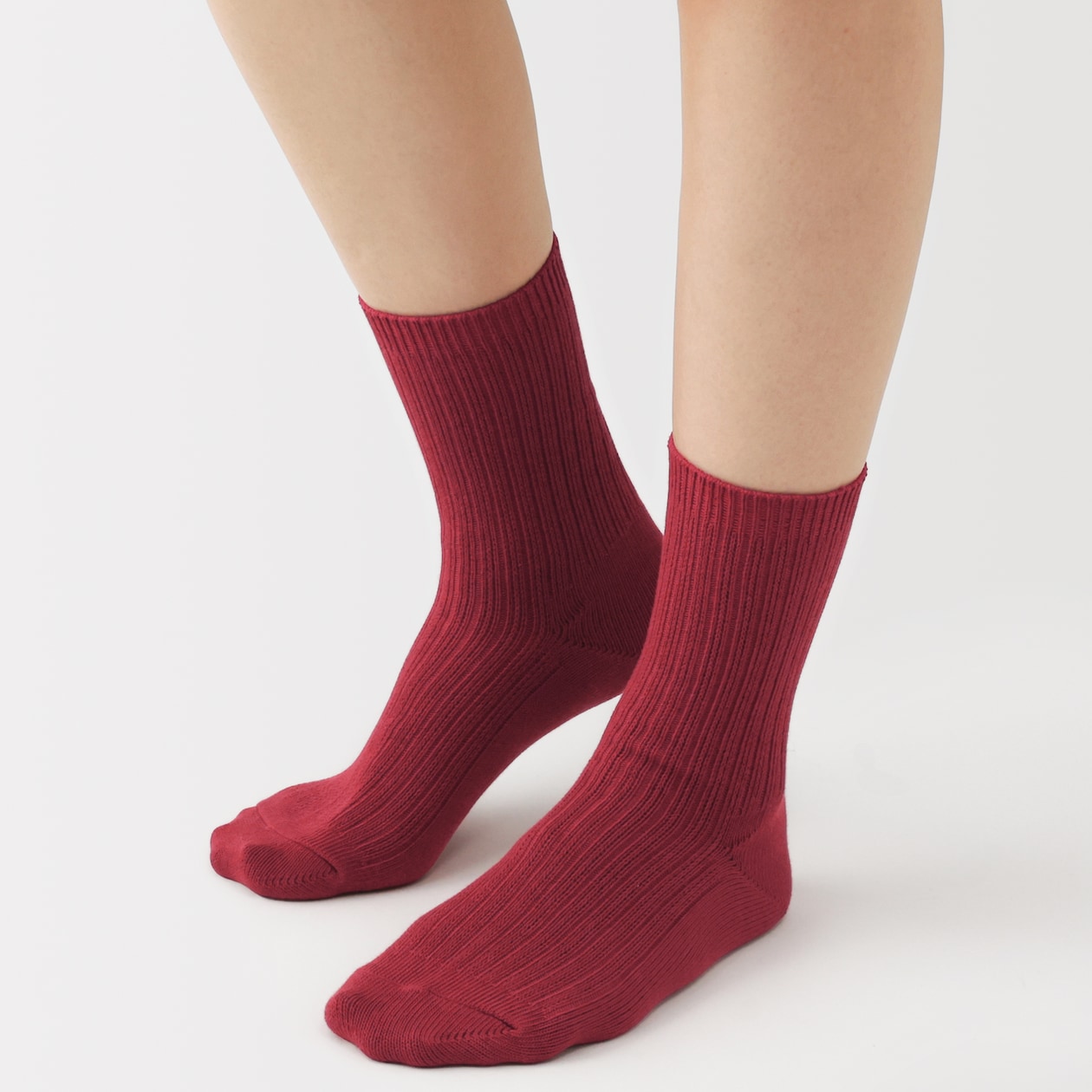 婦人　足なり直角　履き口やわらか　ざっくり透かし編み靴下