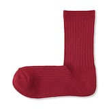 婦人　足なり直角　履き口やわらか　ざっくり透かし編み靴下