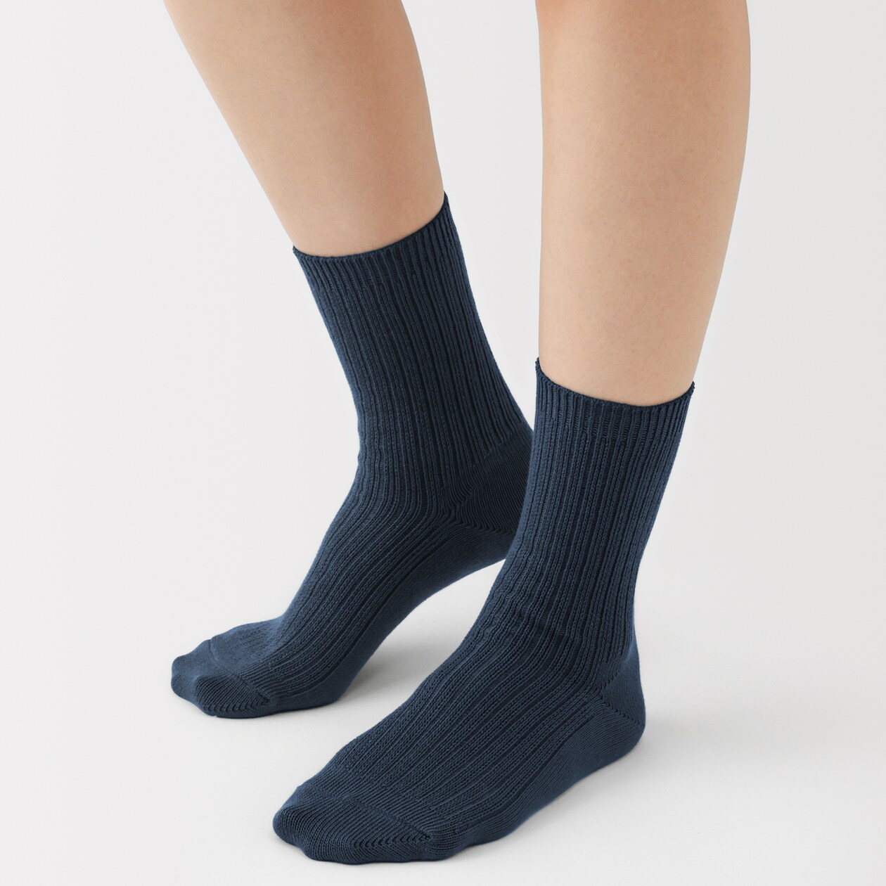 婦人　足なり直角　履き口やわらか　ざっくり透かし編み靴下