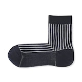 婦人　足なり直角　履き口やわらか　ジャカード　ショート丈靴下