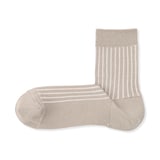 婦人　足なり直角　履き口やわらか　ジャカード　ショート丈靴下