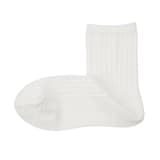 婦人　足なり直角　履き口やわらか　ストライプ編み　ショート丈靴下