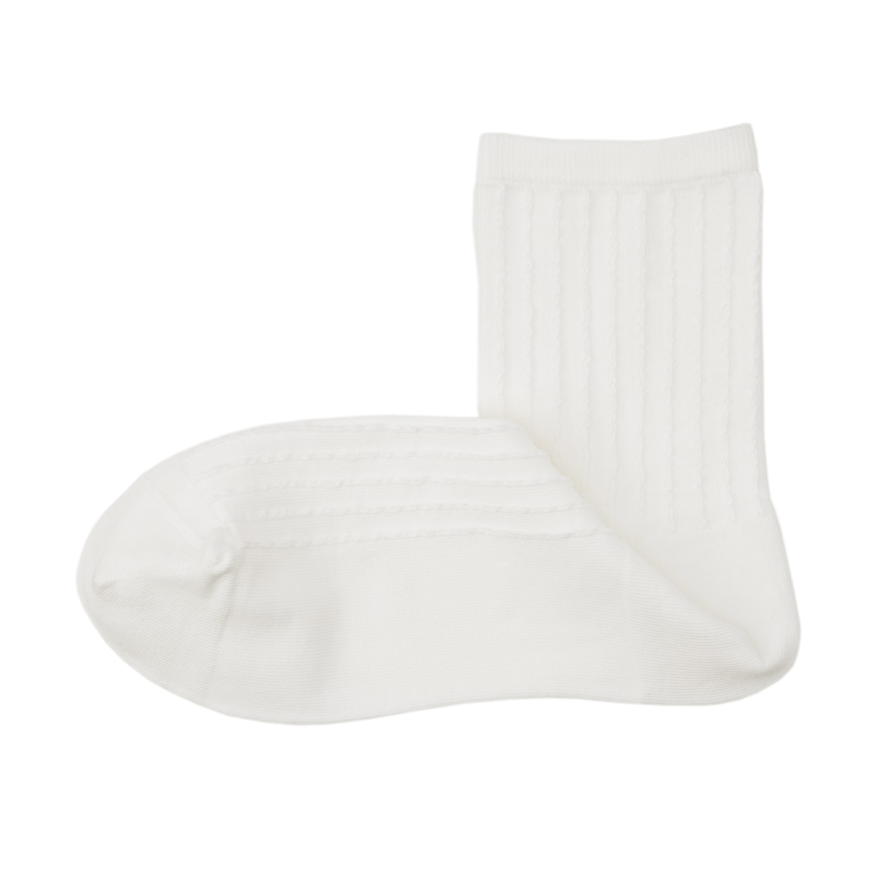 婦人　足なり直角　履き口やわらか　ストライプ編み　ショート丈靴下