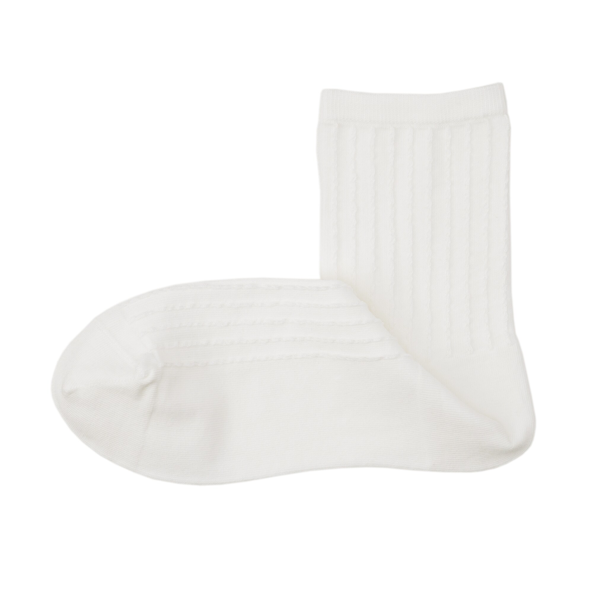 婦人　足なり直角　履き口やわらか　ストライプ編み　ショート丈靴下