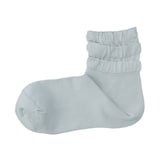 婦人　足なり直角　履き口やわらか　レーヨン混薄手フリル　ショート丈靴下