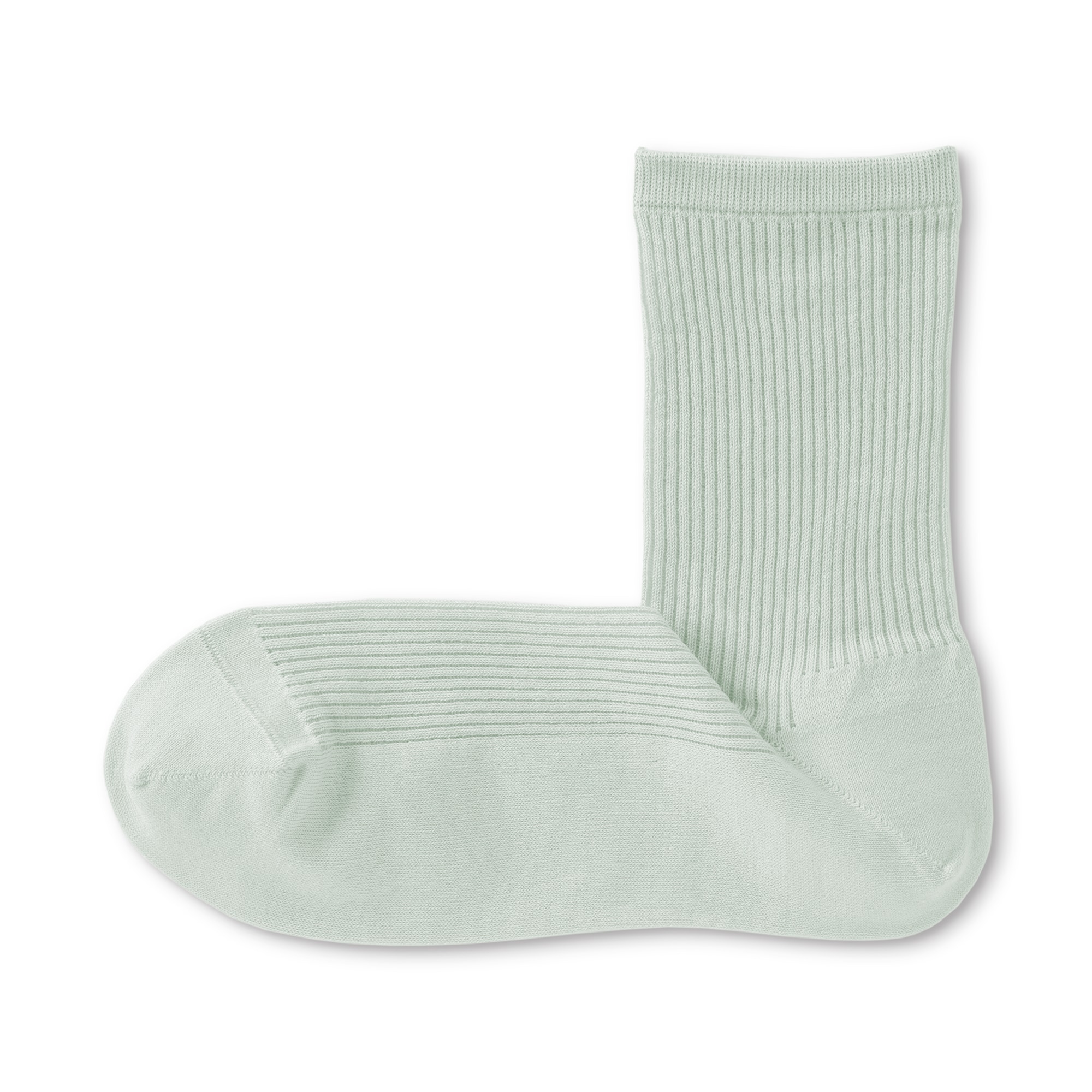 婦人　足なり直角　履き口やわらか　シアーストライプ靴下