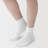 婦人　足なり直角　さらっと綿　ショート丈靴下