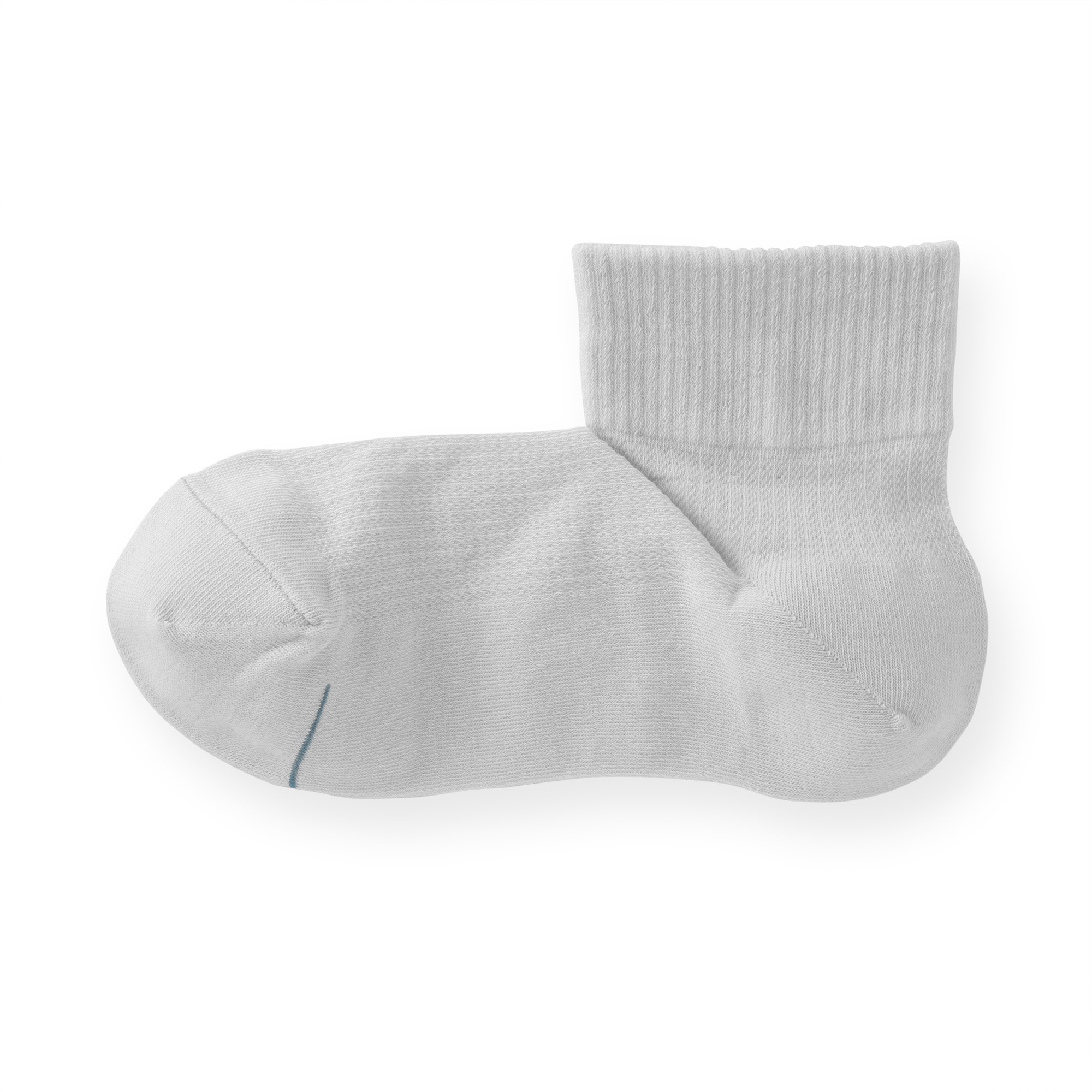 婦人　足なり直角　さらっと綿　ショート丈靴下