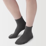 婦人　足なり直角　さらっと綿　ショート丈靴下