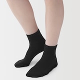 婦人　足なり直角　さらっと綿　ショート丈靴下