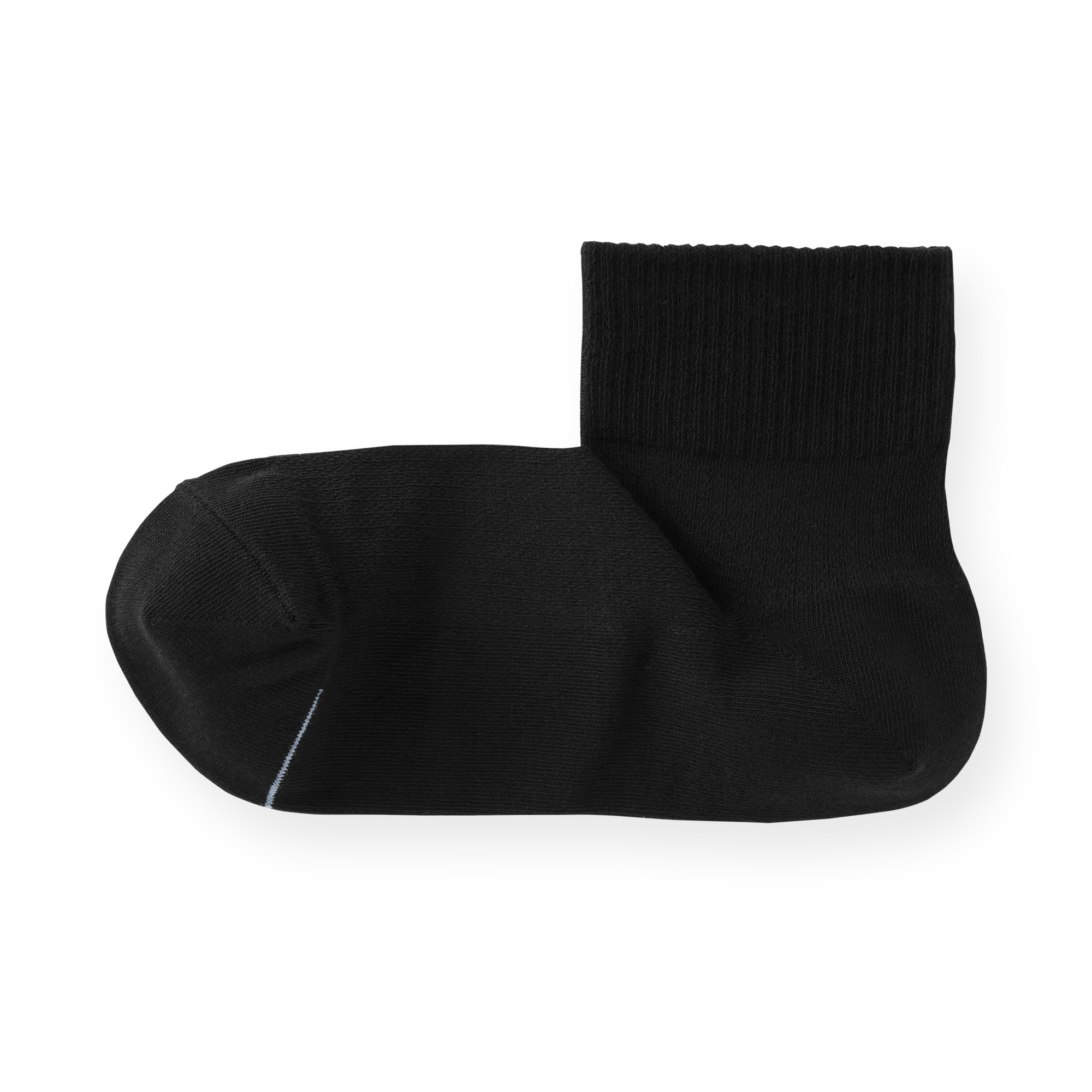 婦人　足なり直角　さらっと綿　ショート丈靴下