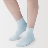 婦人　足なり直角　さらっと綿　ショート丈靴下