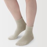 婦人　足なり直角　さらっと綿　ショート丈靴下