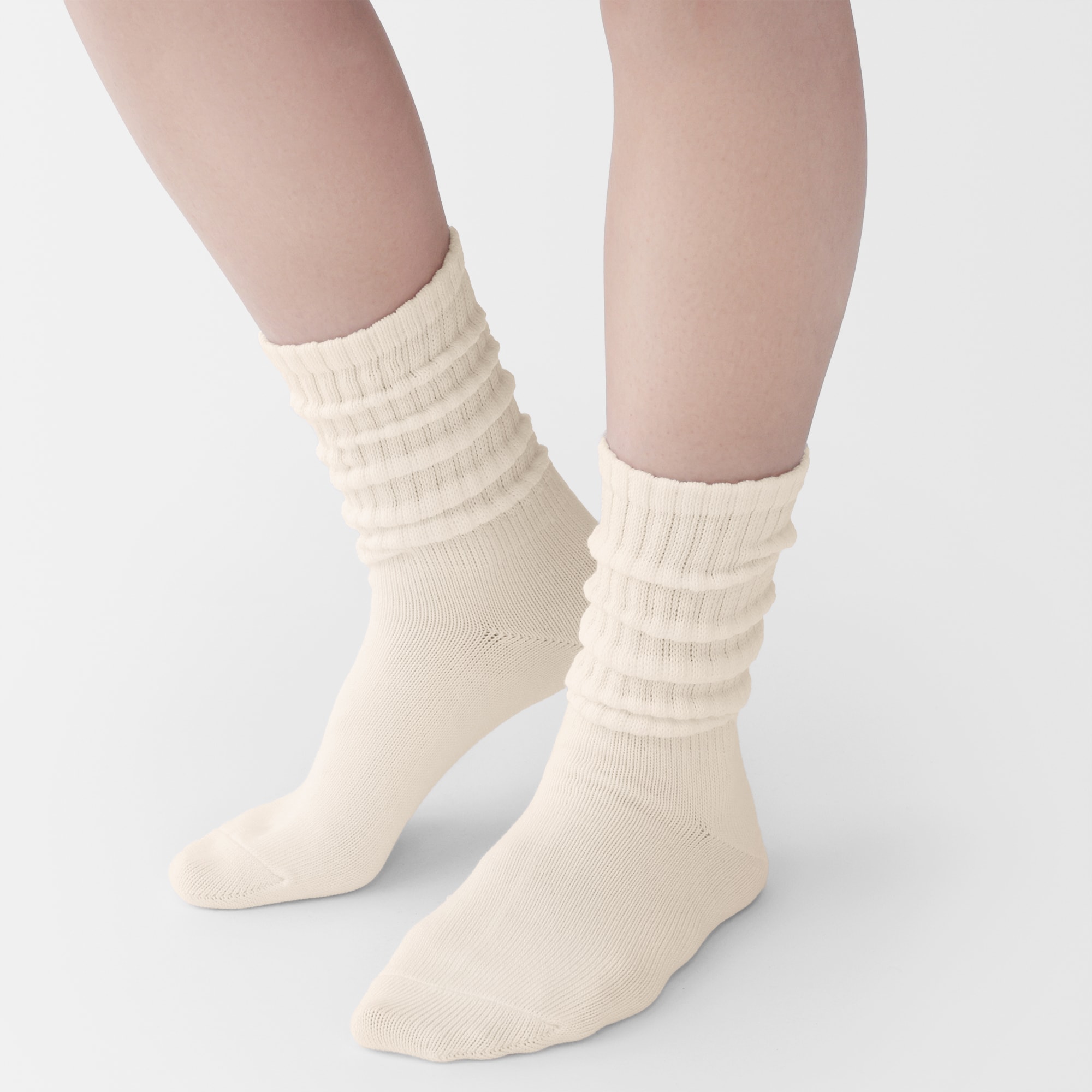 婦人　足なり直角　履き口やわらか　くしゅっと履ける　リブ編み靴下
