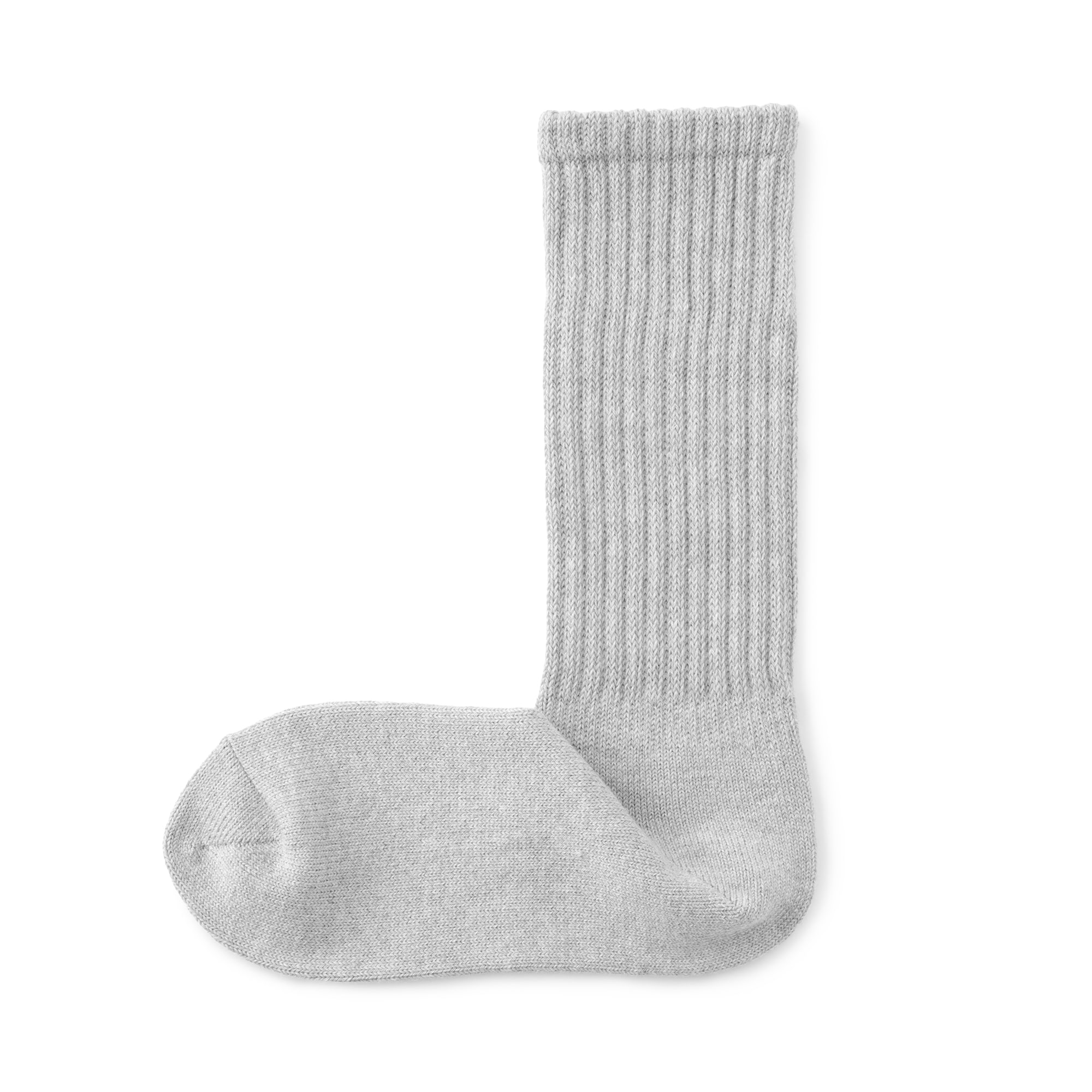 婦人 足なり直角 履き口やわらか くしゅっと履ける リブ編み靴下 ※杢色