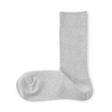 婦人　足なり直角　リブ編み靴下※杢色