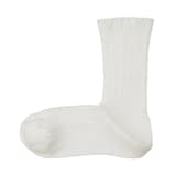 婦人　足なり直角　履き口やわらか　レーヨン混薄手　透かし編み靴下