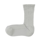 婦人　足なり直角　履き口やわらか　レーヨン混薄手　透かし編み靴下
