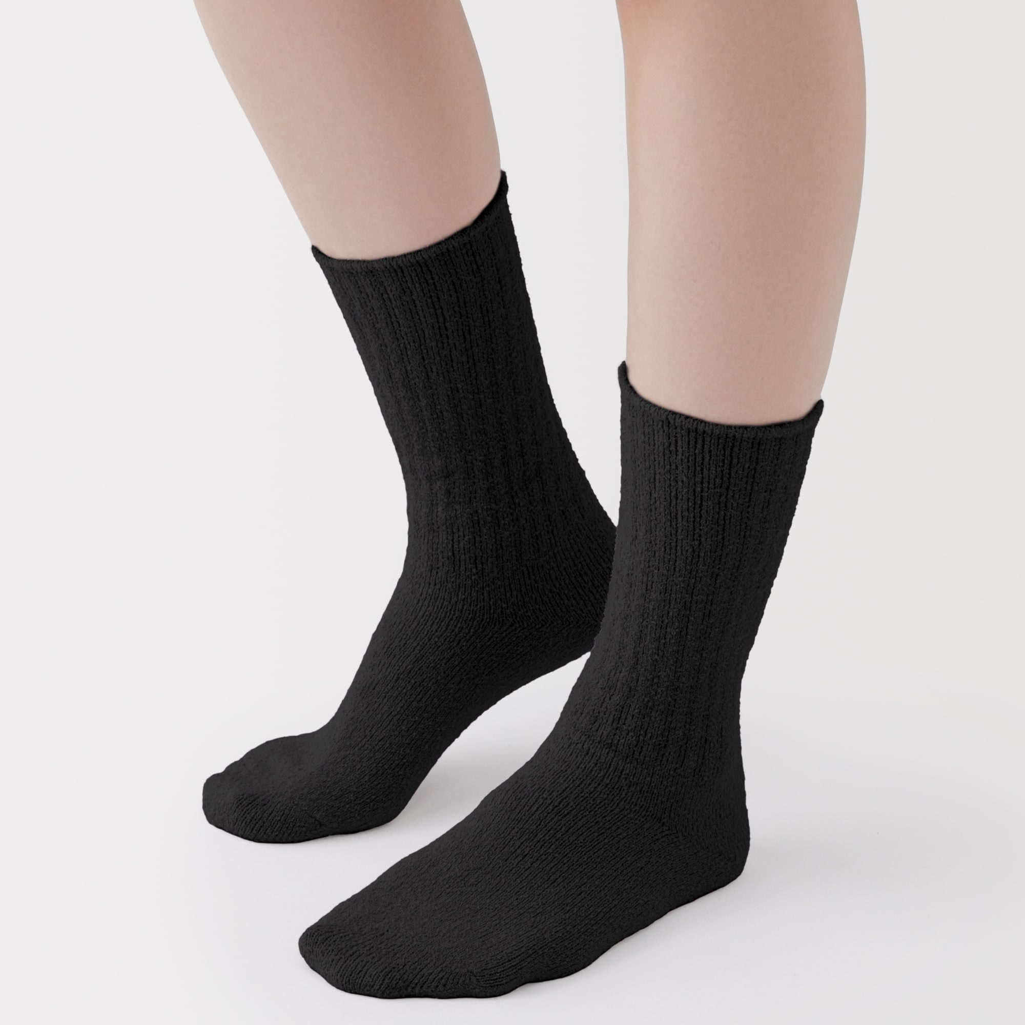 婦人　足なり直角　履き口やわらか　タオル靴下