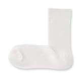 婦人　足なり直角　履き口やわらか　ほぼ綿で編んだ　リブ編み靴下