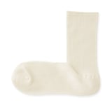 婦人　足なり直角　履き口やわらか　ほぼ綿で編んだ　リブ編み靴下