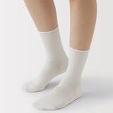 婦人　足なり直角　履き口やわらか　なめらか薄手　トップロール靴下