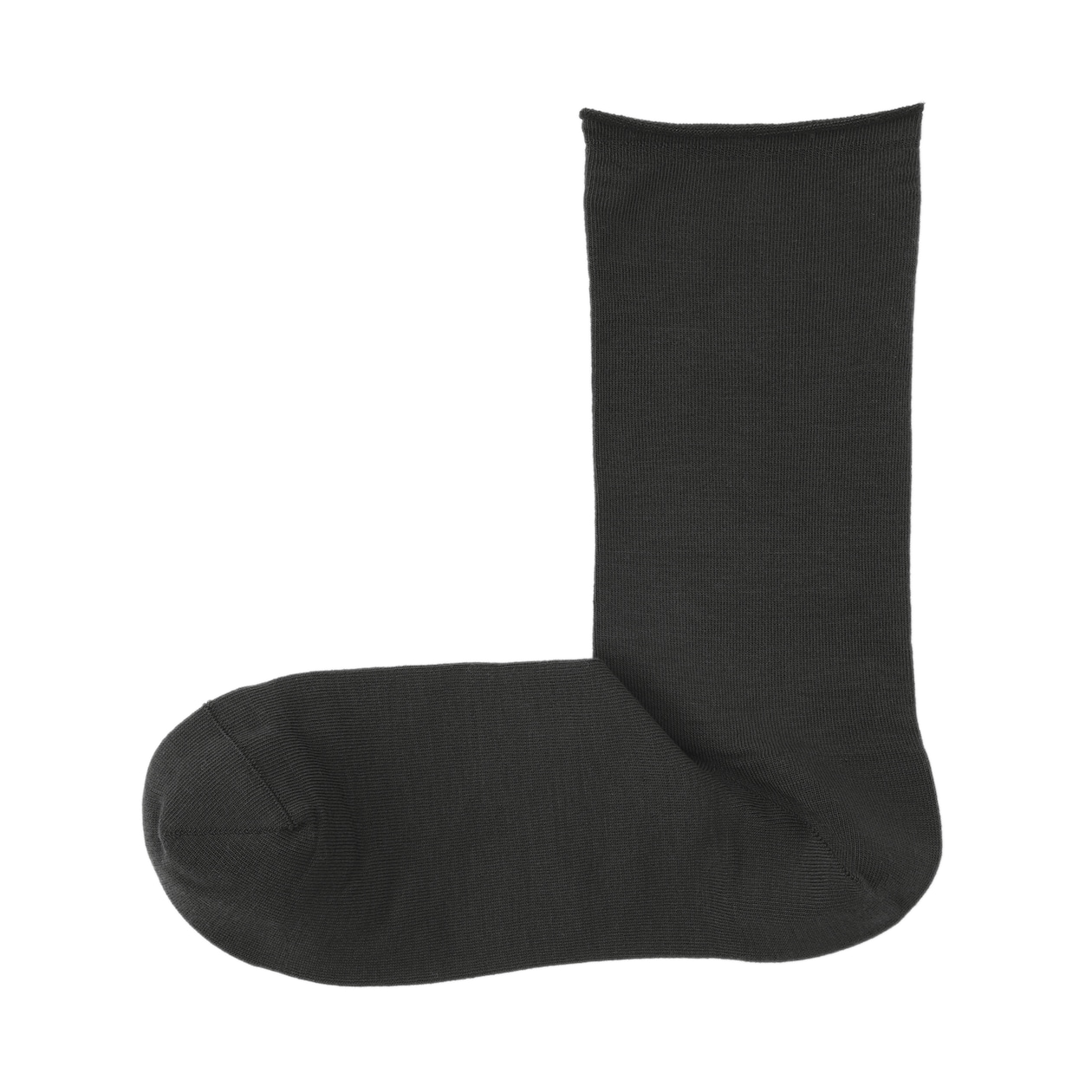 婦人　足なり直角　履き口やわらか　なめらか薄手　トップロール靴下