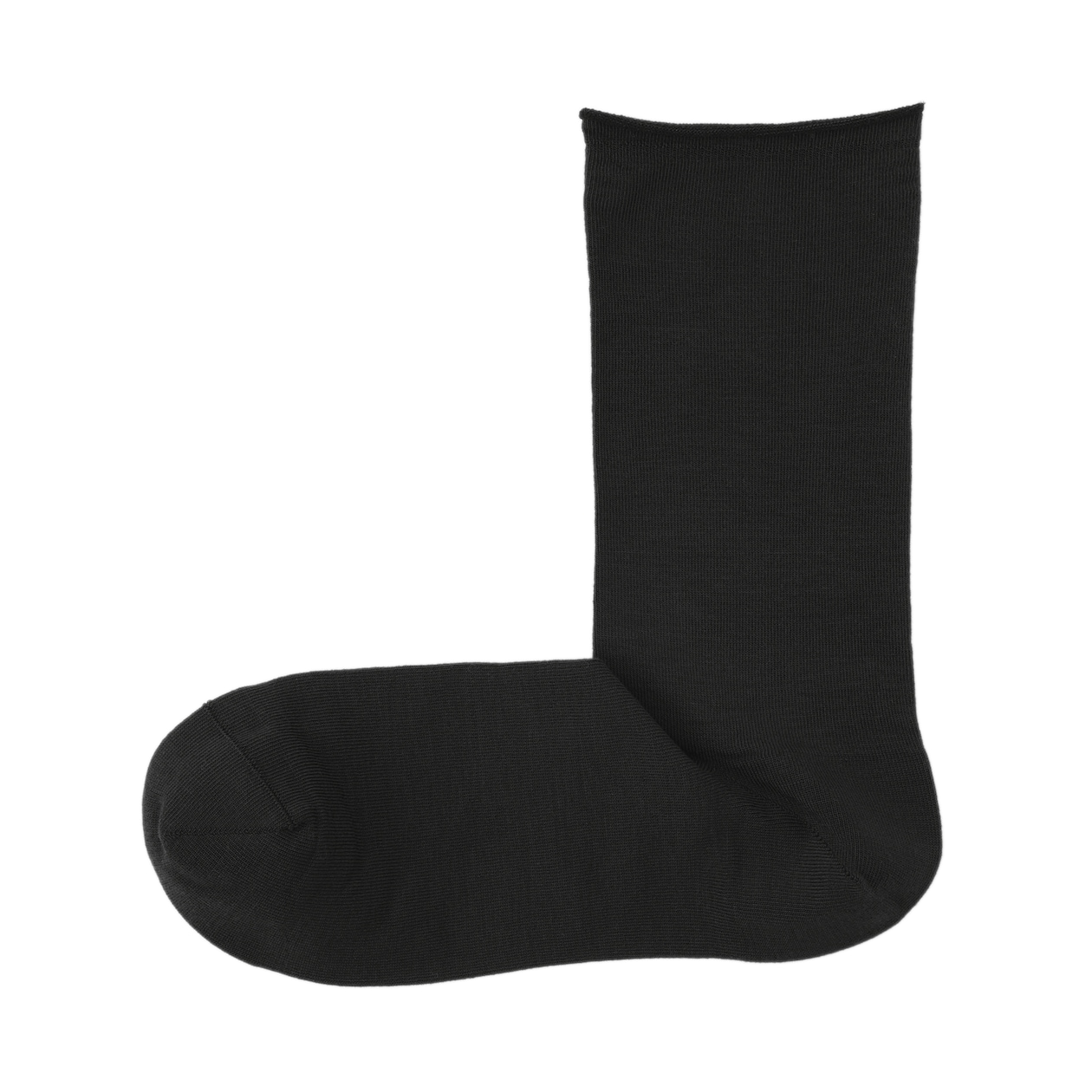 婦人　足なり直角　履き口やわらか　なめらか薄手　トップロール靴下