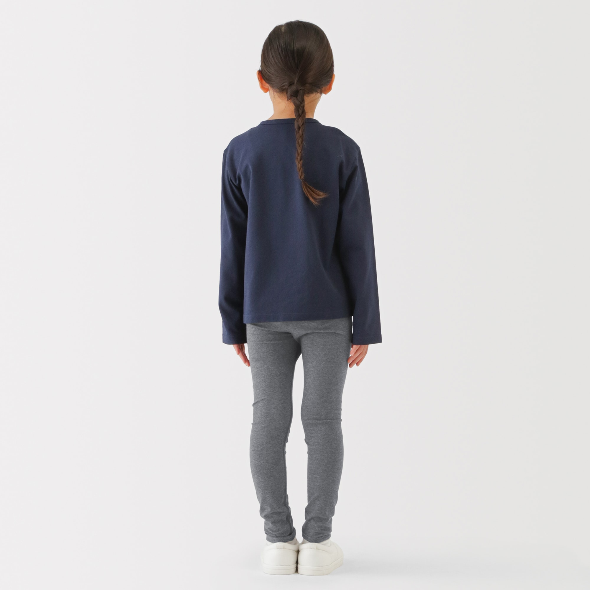 キッズ　ストレッチ天竺編み　レギンス（十分丈）