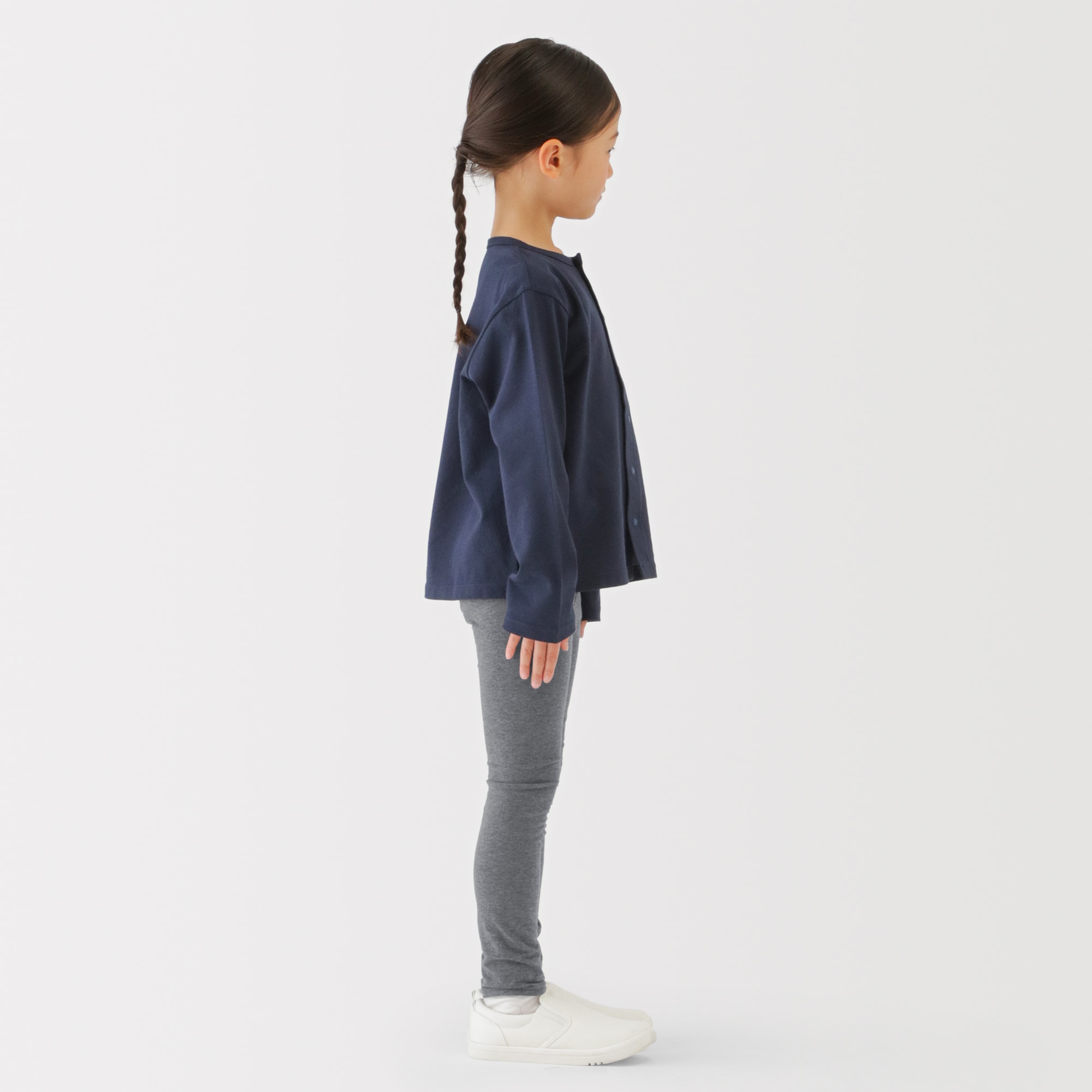 キッズ　ストレッチ天竺編み　レギンス（十分丈）