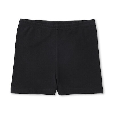 キッズ　ストレッチ天竺編み　スカートの下に履く　オーバーパンツ（一分丈レギンス）