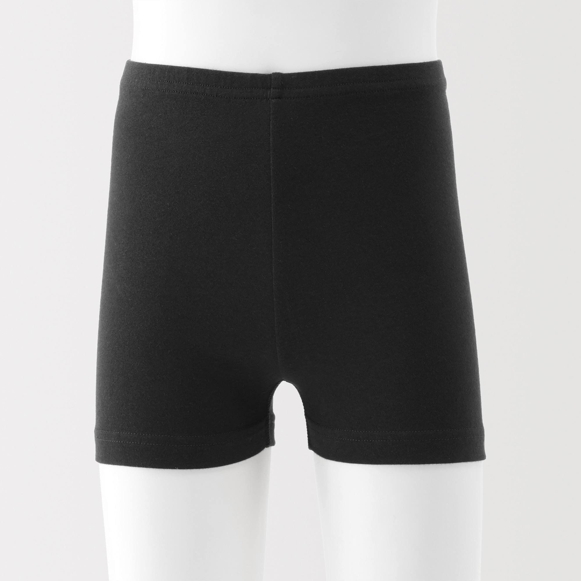 キッズ　ストレッチ天竺編み　スカートの下に履く　オーバーパンツ（一分丈レギンス）