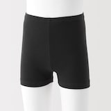 キッズ　ストレッチ天竺編み　スカートの下に履く　オーバーパンツ（一分丈レギンス）